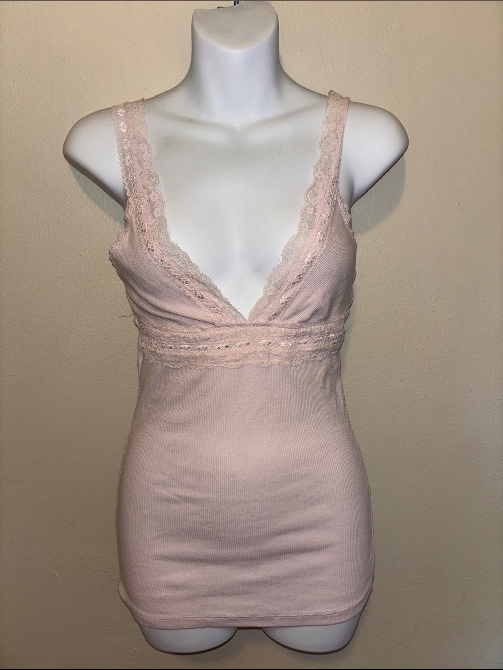 Passport Blush Pink Lace-Trim V-Neck Chemise Top